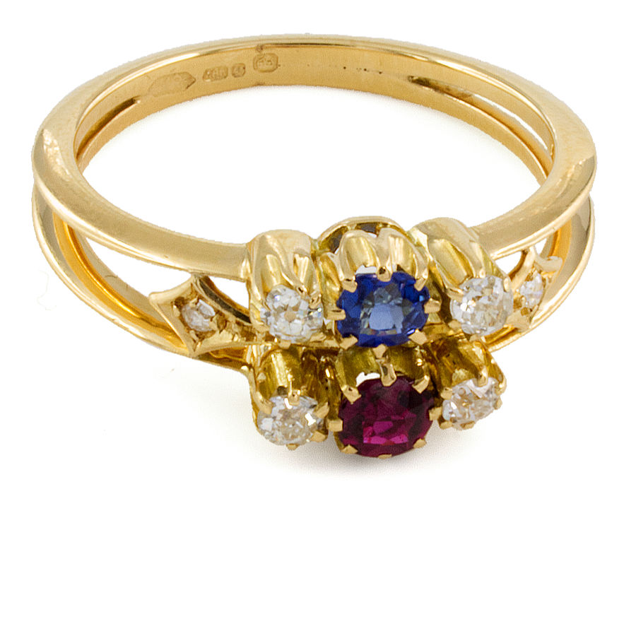 14ct gold Multi Stone Ring size N